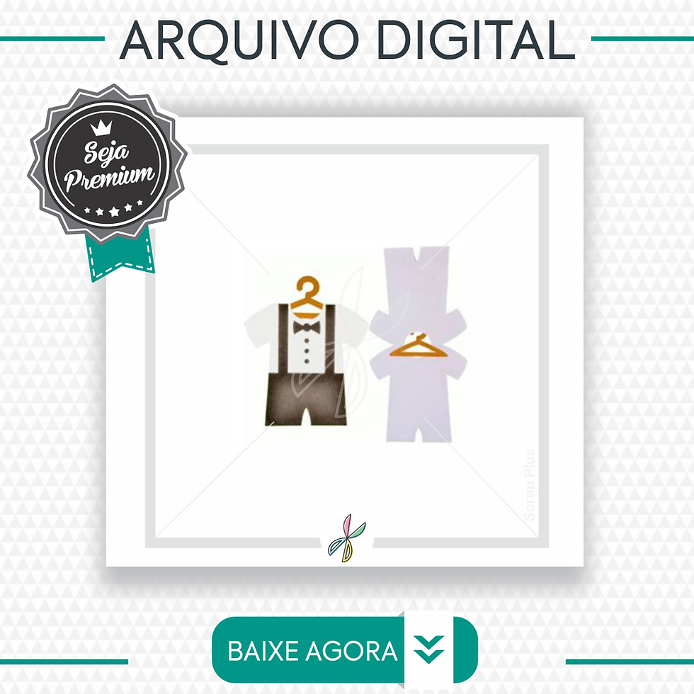 Arquivo Silhouette-convite Roupa De Bebê