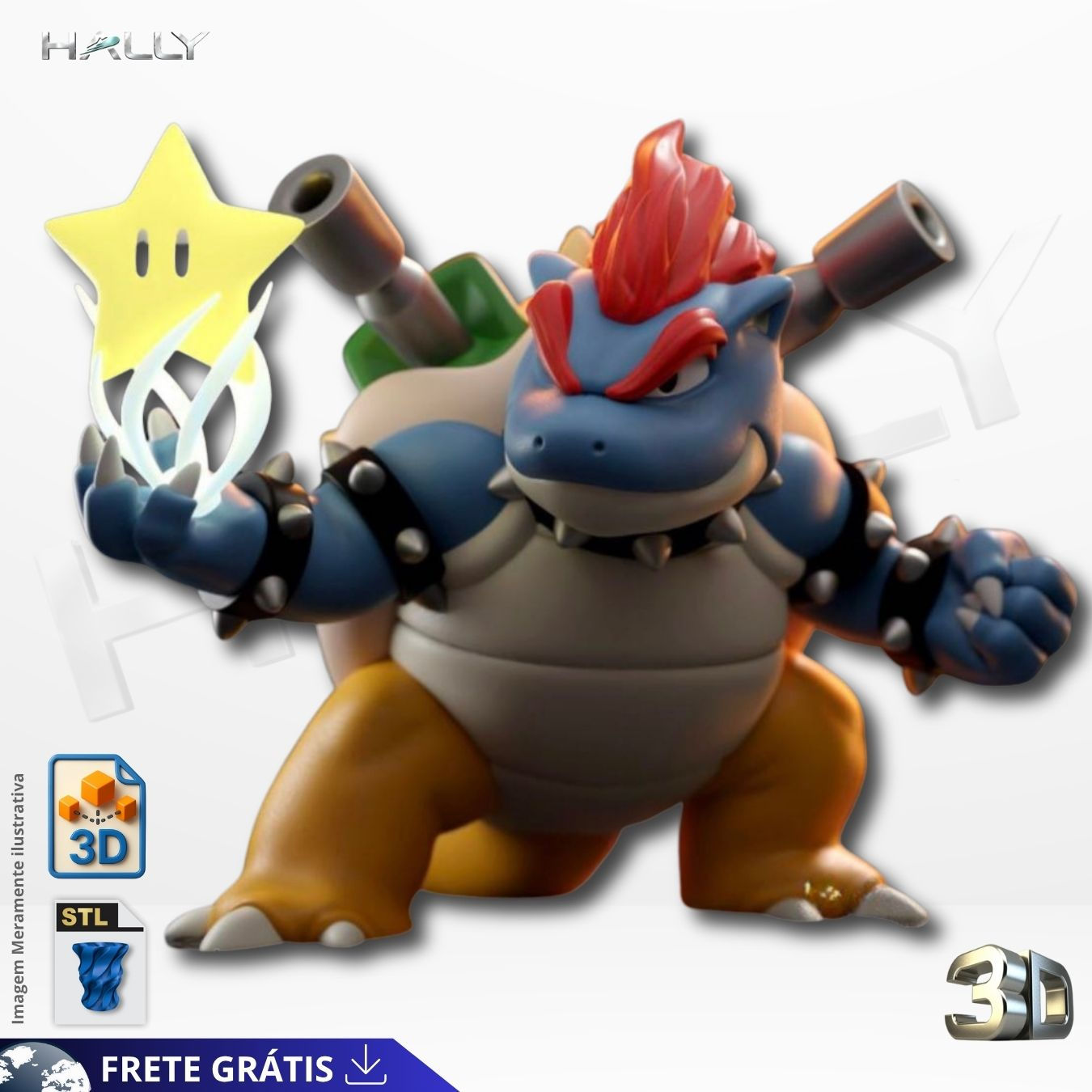 Arquivo Impressora 3D STL - Pokémon Mario cosplay