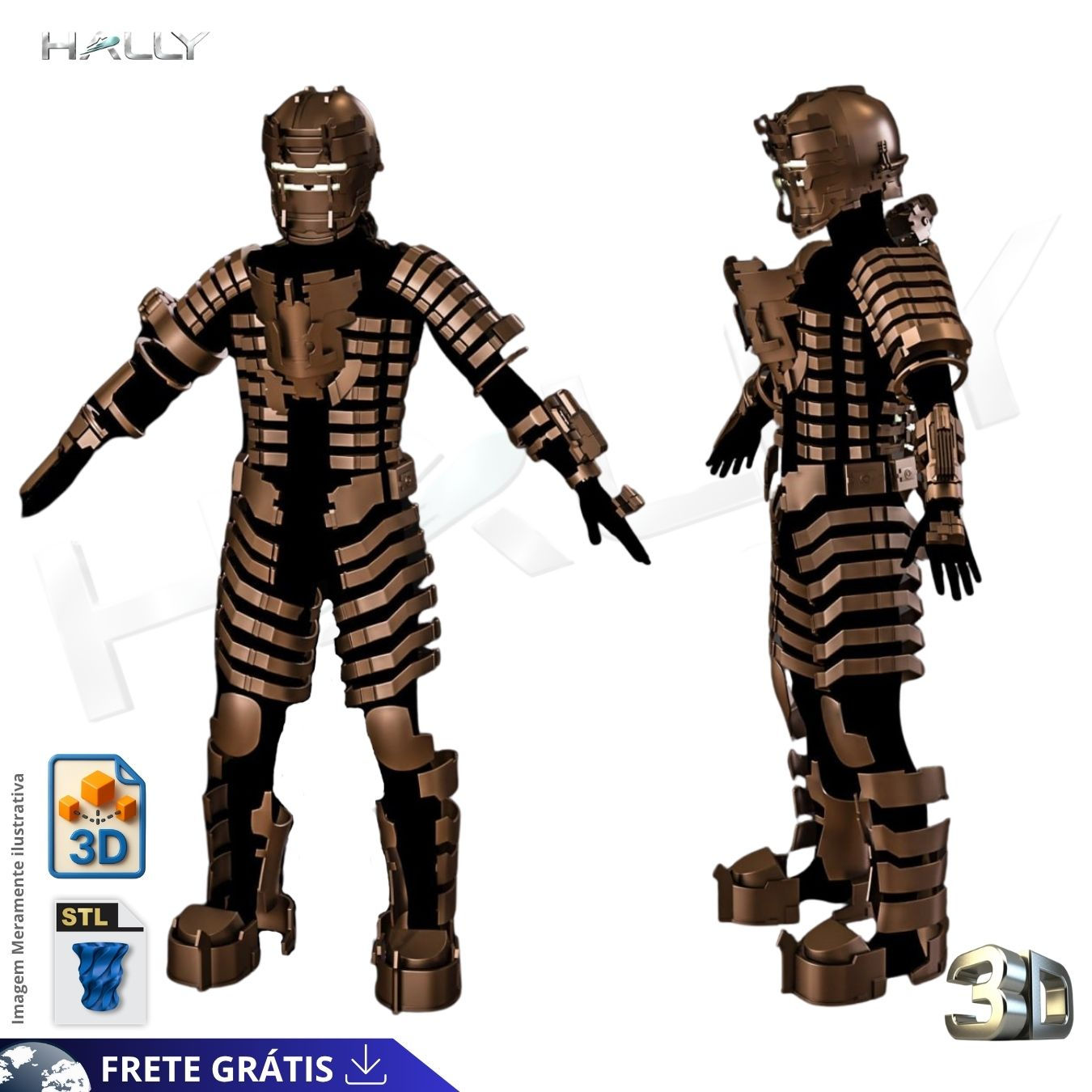 Arquivo Impressora 3D STL -  Armadura cosplay Dead Space