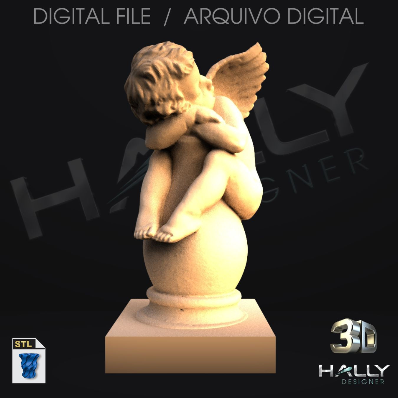 Arquivo Impressora 3D - STL - CNC - Anjo