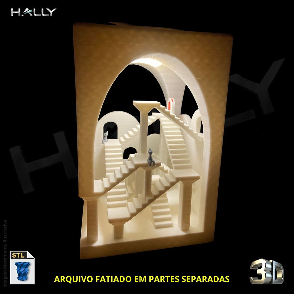Miniature : Arquivo Impressora 3D STL -  Luminaria Abajur Abstrato
