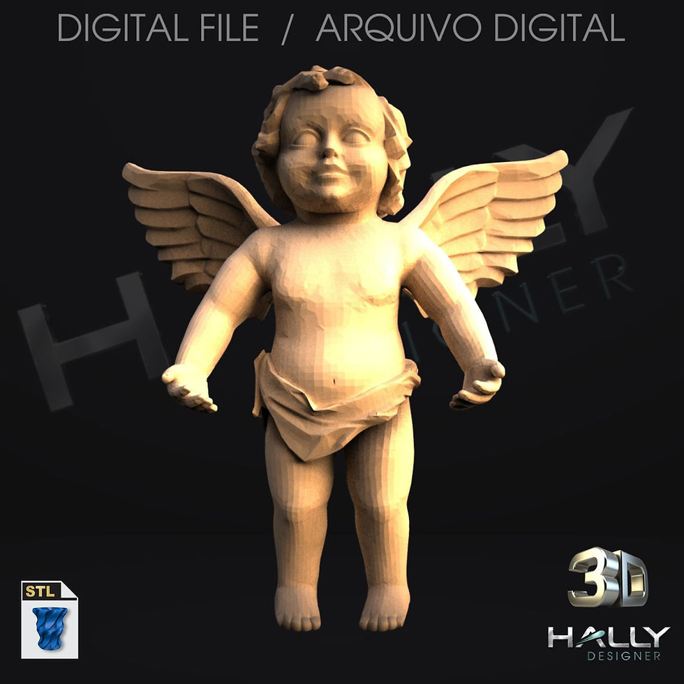 Arquivo Impressora 3D - STL - CNC - Anjo Querubim