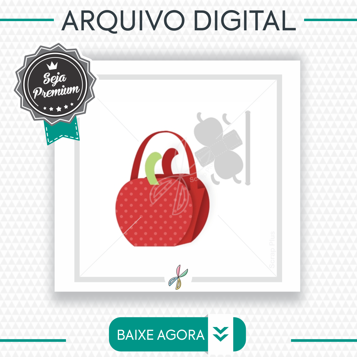 Arquivo De Corte - Cesta De Maçã 3d