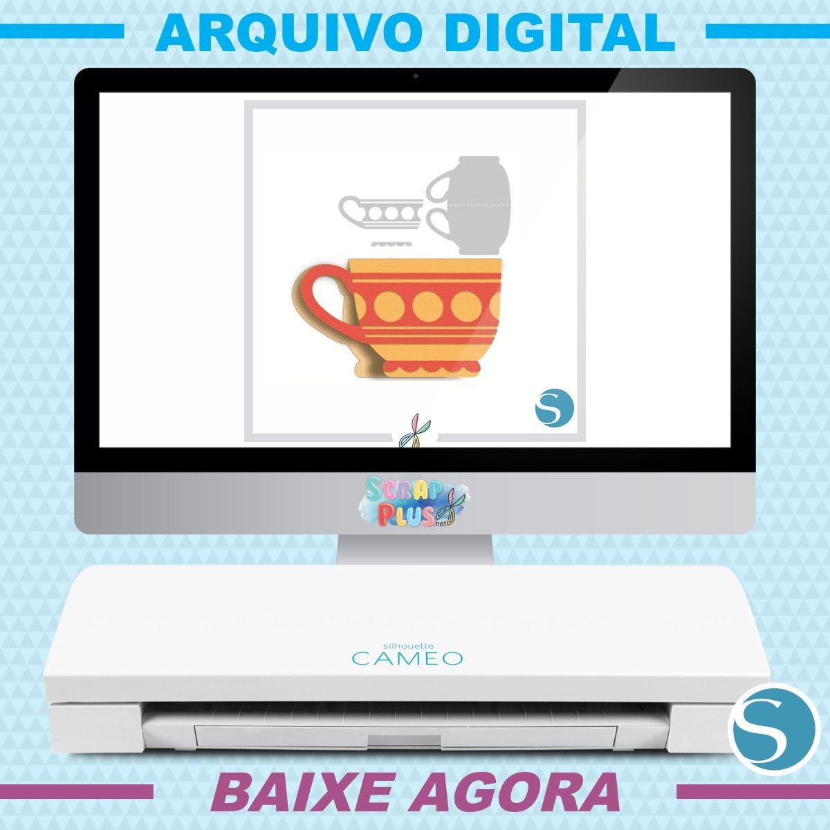 Arquivo De Corte Cartão xícara De Chá