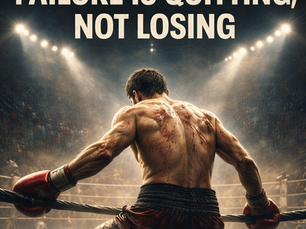 a boxer not giving up after being knocked down