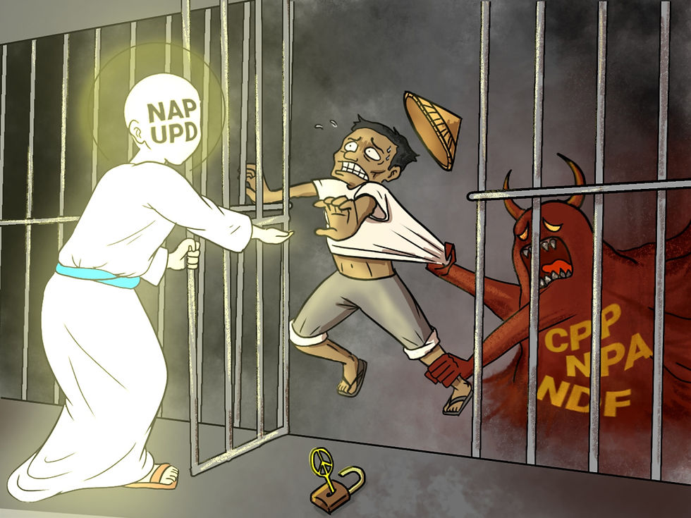 The NAP-UPD keeps local peace engagements front and center, complete with a transformation program for former rebels and affected communities. What it rejects is the revolving-door, Oslo-style negotiations the Party exploited for hotel junkets while the NPA kept shooting. Kung gusto nila ng kapayapaan, hindi sarado ang pinto—mapagmatyag lang tayo sa panibagong panloloko.