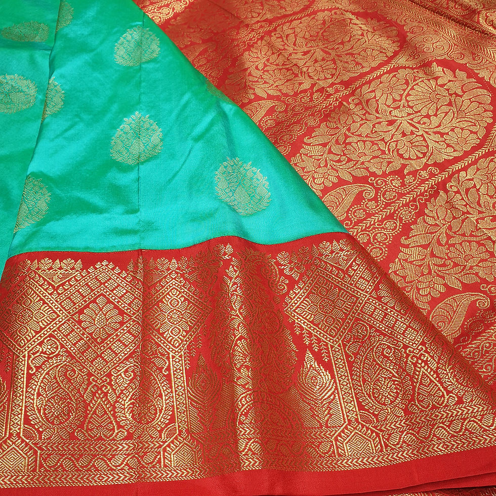 Thumbnail: Ramar Coloured With Red Border Traditional Silk Saree