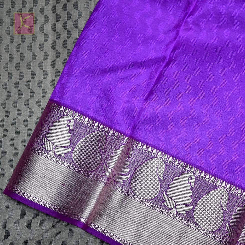 Thumbnail: Dark Grey Colour Gold Jari Gift Silks Saree