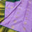 Thumbnail: Lavender Coloured With Green Border Traditional Silk Sarees