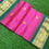 Thumbnail: Pink Coloured With Green Temble Border With Blouse  10 Yards Silk Saree