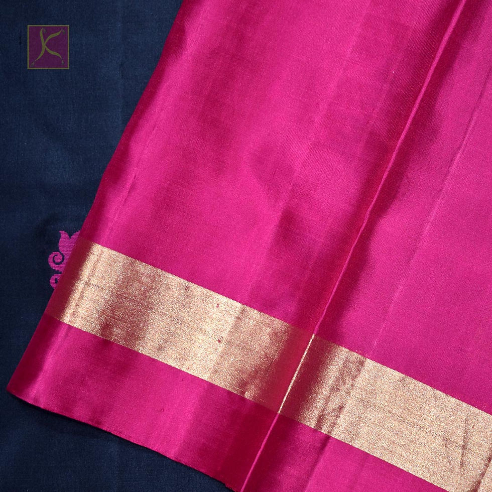 Thumbnail: Black Colour Thread Jari Soft Silks Saree