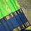 Thumbnail: Lime Green With Dark Grey Colour Gold Jari Traditional Silks Saree