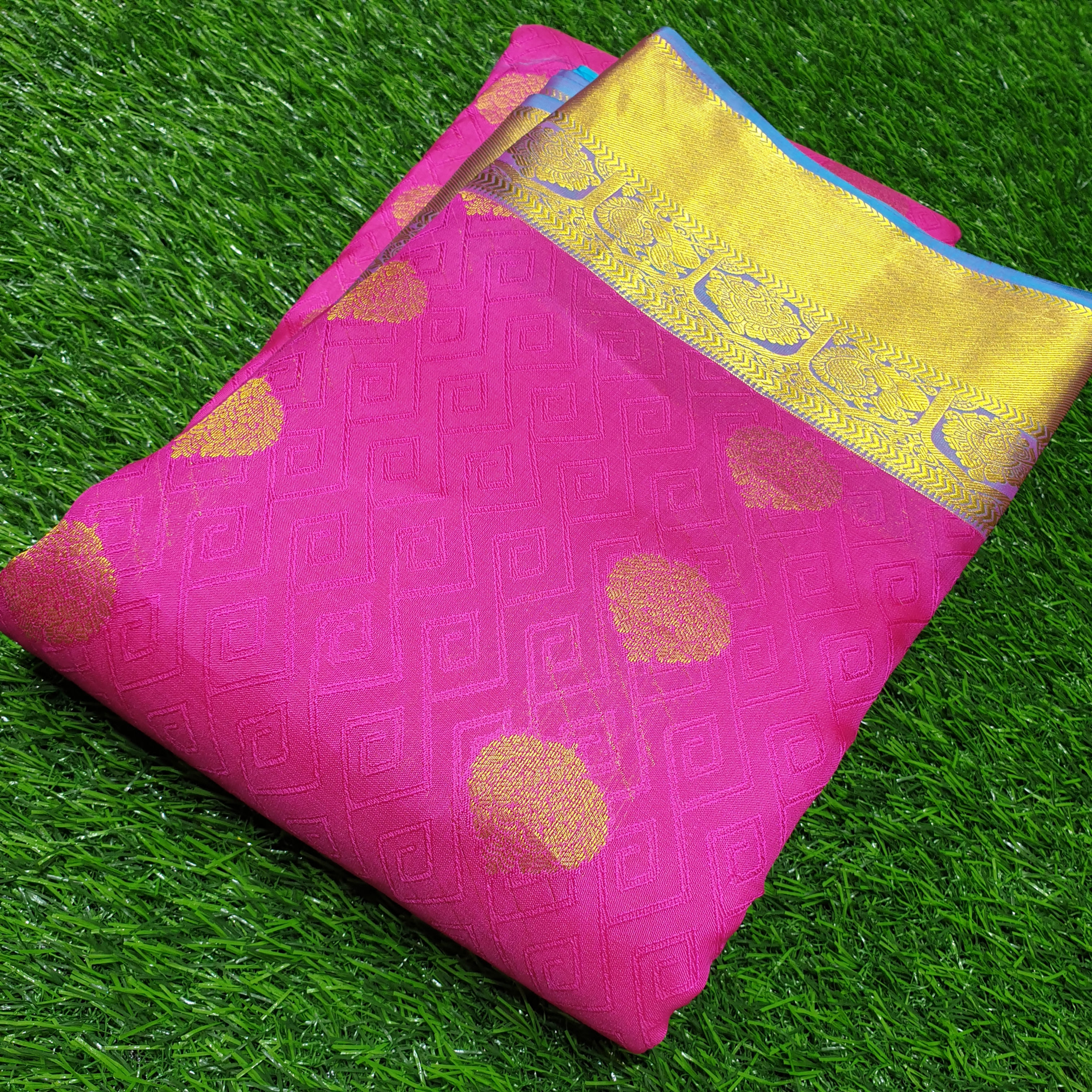 Pink Coloured With Ramar Jari Border Traditional Silk Sarees