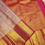Thumbnail: Light Baby Pink Coloured With red Border Gold Jari Wedding Silk Sarees
