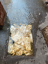wipe causing the drain to block