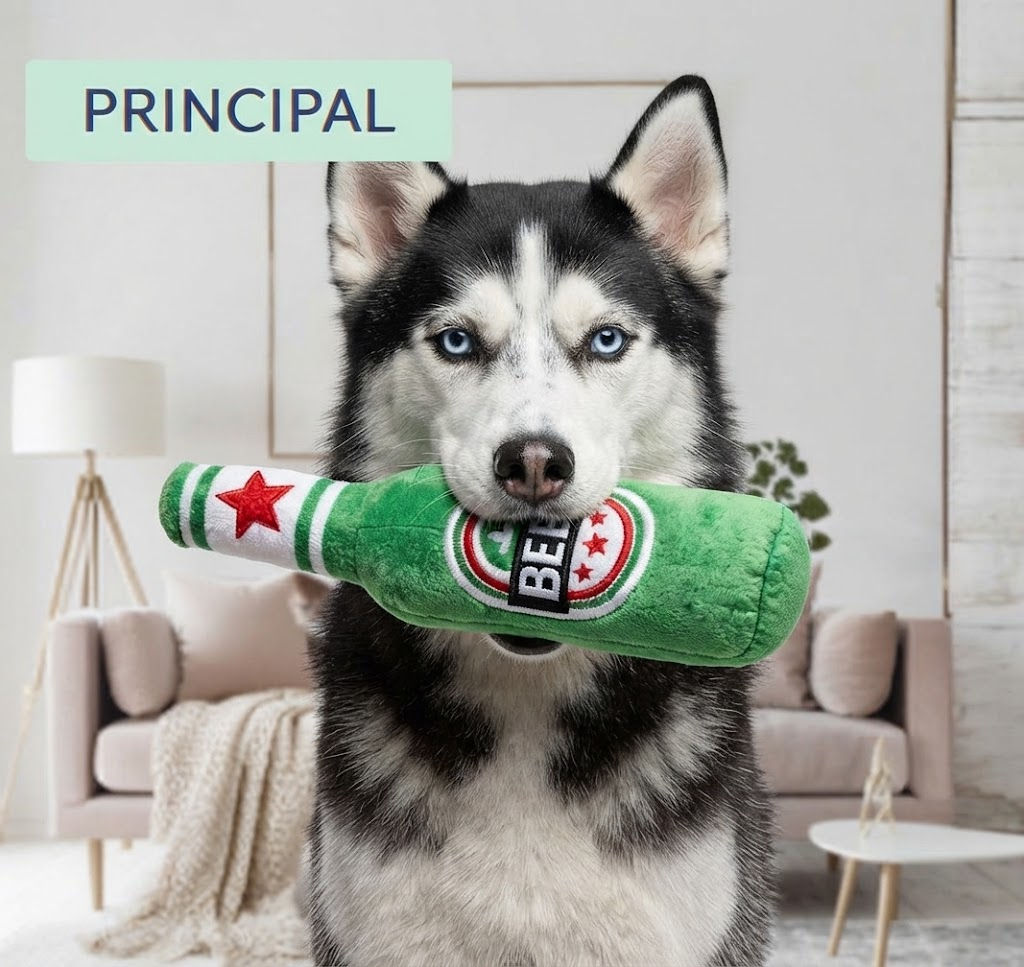 Realistic Beer Bottle Shape, Squeaking Dog Toy. Interactive Play, Bite Resistant