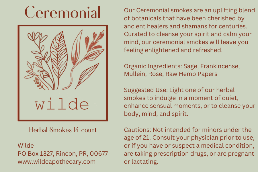 Thumbnail: Ceremonial Herbal Smokes product label