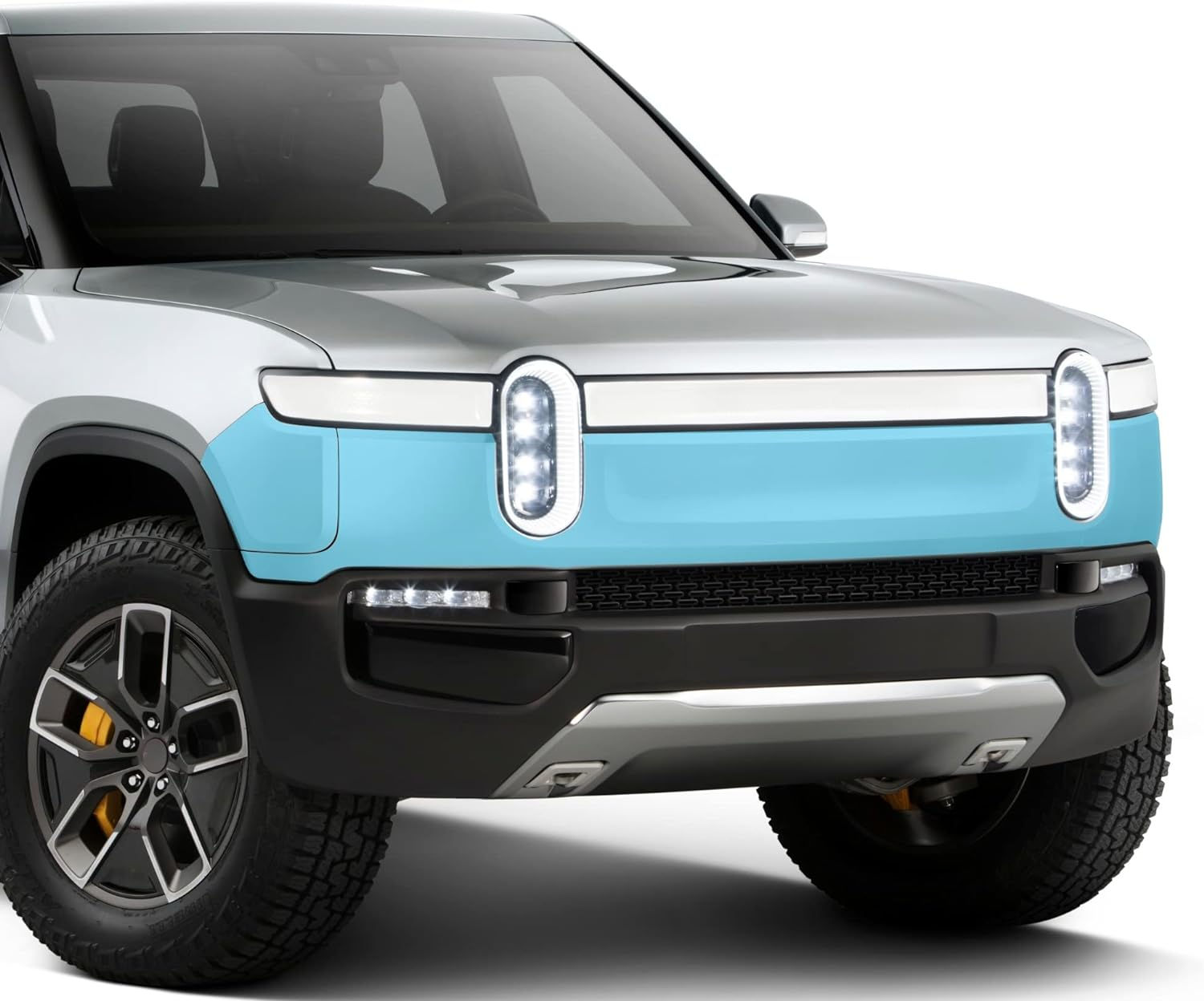 Front Bumper PPF for Rivian R1S & Rivian R1T 2021-2025, Full Coverage 5pc 8mil