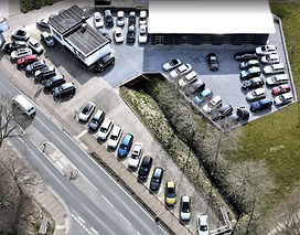 AS-Automobile GmbH Drohnen Aufnahme mit Gebrauchtwagen