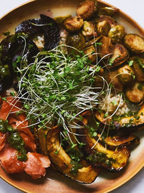 Autumn Harvest Bowl with Chermoula Trout