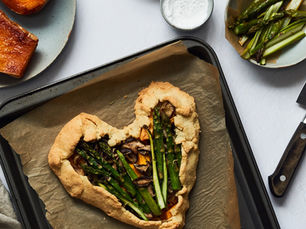Asparagus and Mushroom Galette (grain free and gluten free)