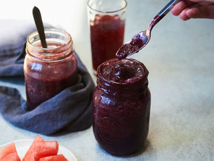 Blueberry Watermelon Kombucha Slushie