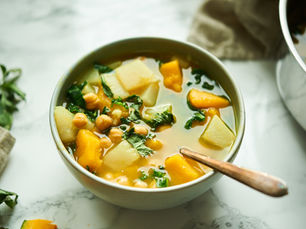 Squash, Chickpea & Kale Soup