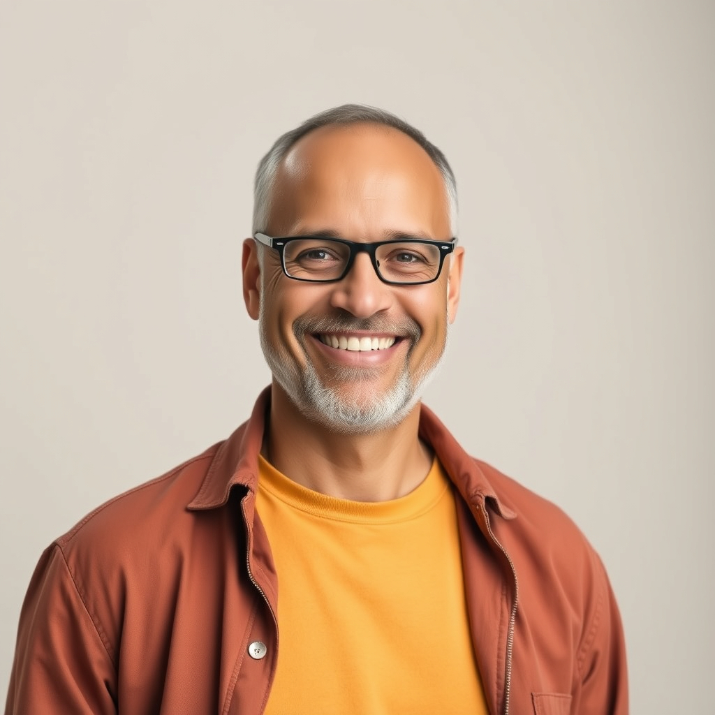 headshot of smiling 40 year old man in casual clothing against neutral background.jpg