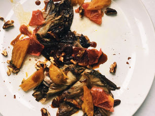 Roasted Radicchio and Yellow Beet Salad with Blood Orange