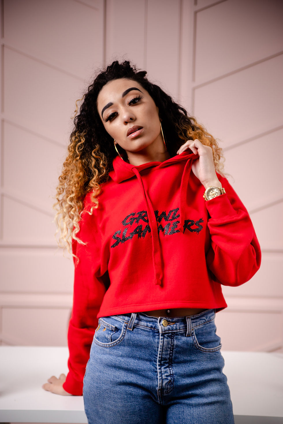 Thumbnail: Crop Hoodie (Red)