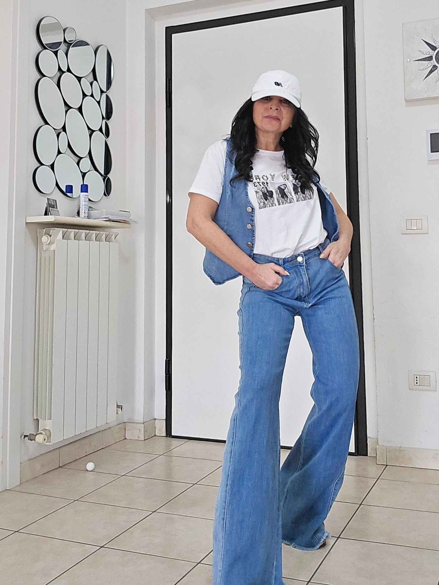 Jeans gamba dritta Cherry Blue