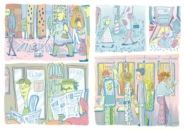 Denouement: riso printed illustrated artist's book