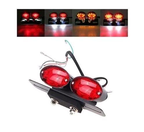 Miniatura: Lanterna Traseira Dupla + Piscas Led Moto Custom Bobber