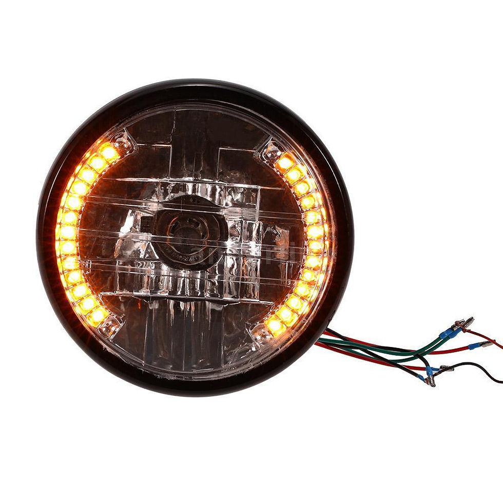 Miniatura: Farol Universal Com Pisca Embutido Custom, Harley, Titan,ybr