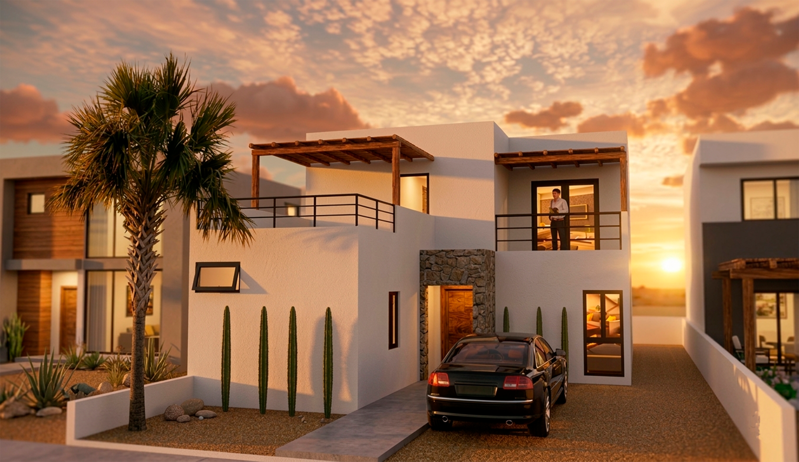 Render de proyecto arquitectónico casa 130