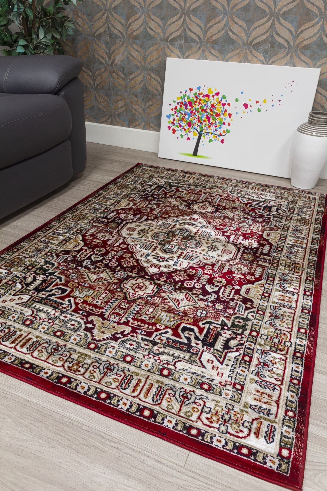 Aziza Medallion - Traditional Red