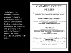 Cabaret at Tufts University
