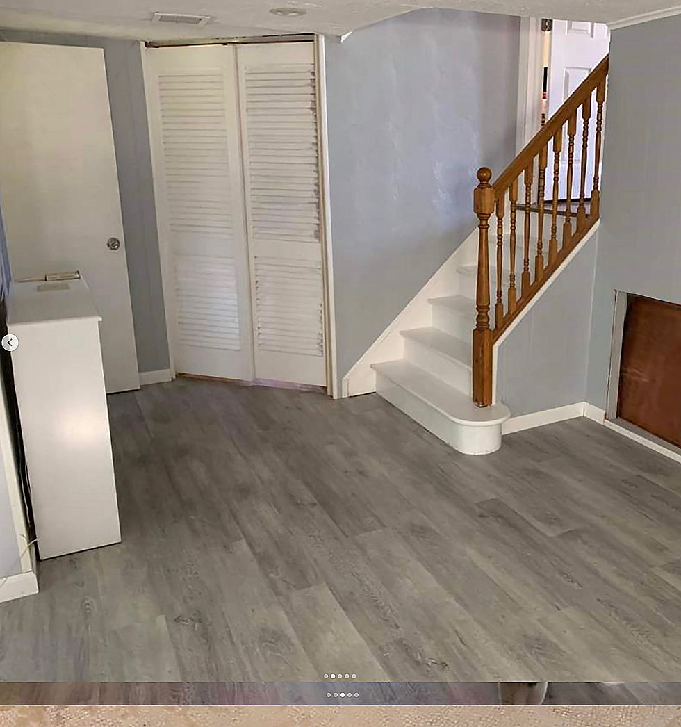 and AFTER! LVP was a great choice for this space!