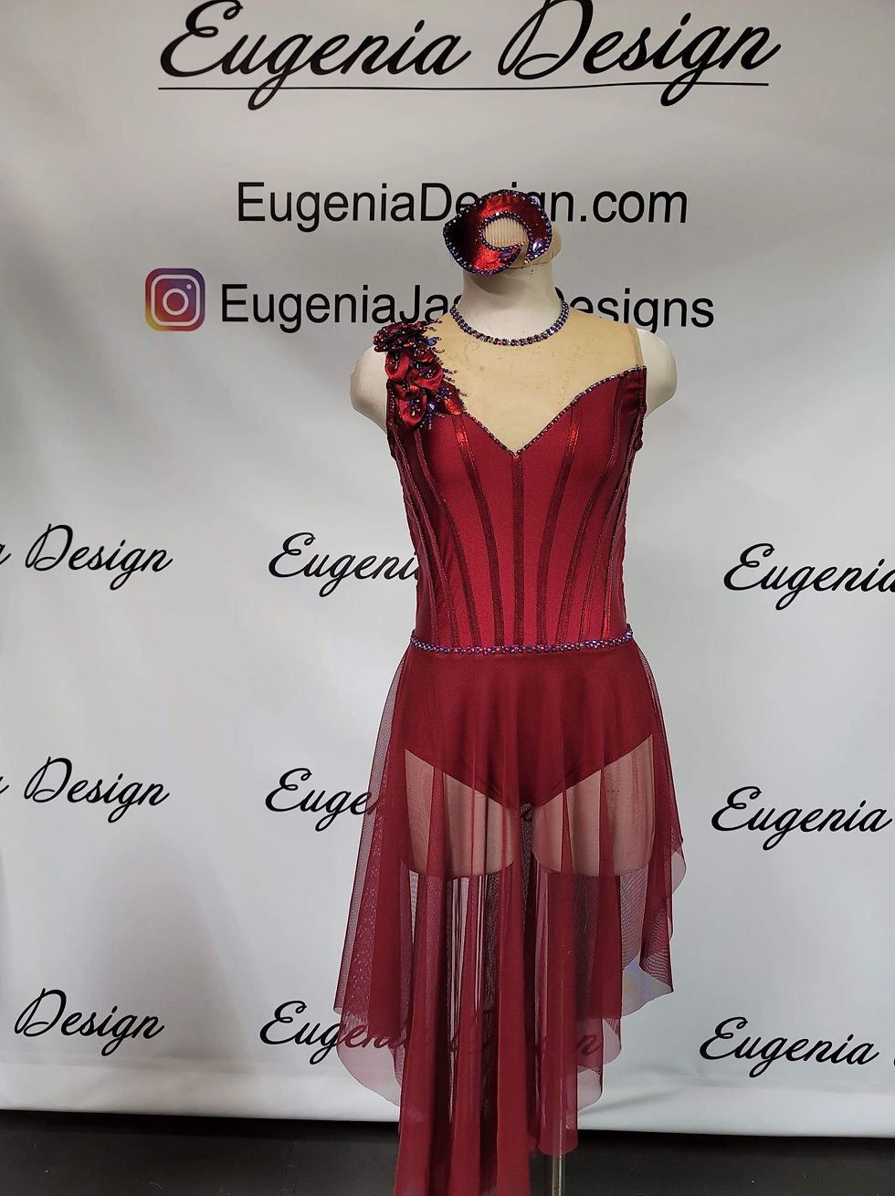 Thumbnail: Brand New! Elegant Adult Small Dance Costume including hairpiece