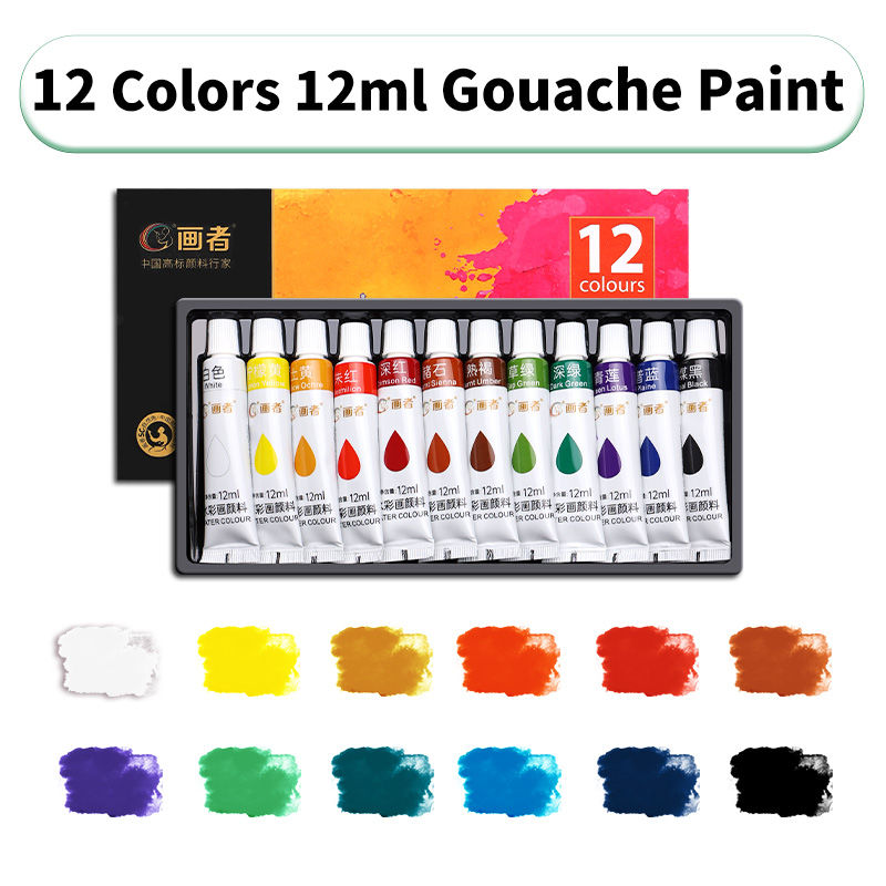 Thumbnail: Gouache Paint Set,12/18/24/36 Colors 12ml/Tube,Great Value,Rich Vivid Colors,Str