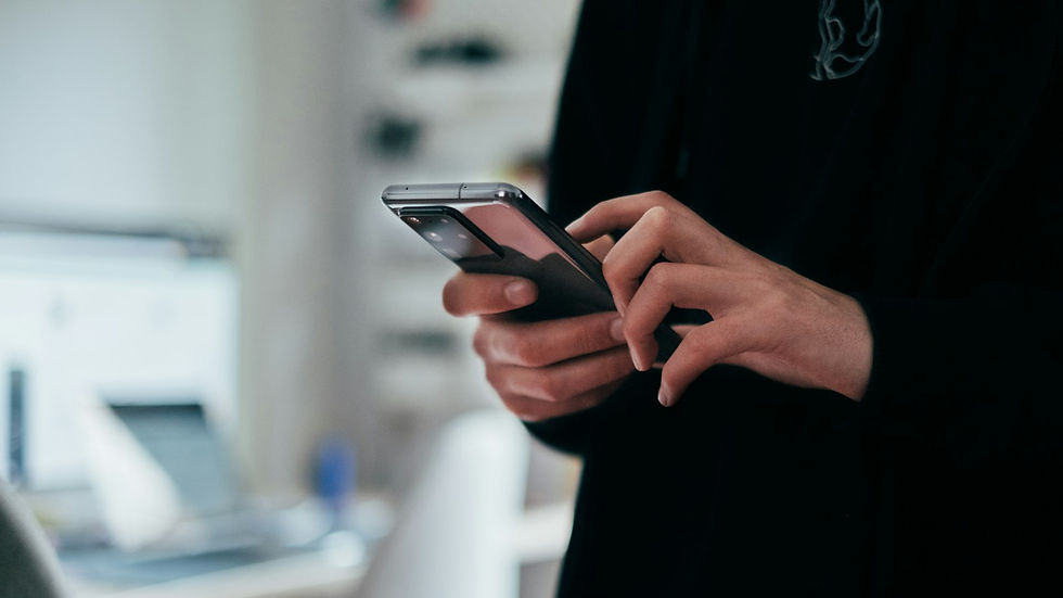 Person using an AI relationship app on their smartphone
