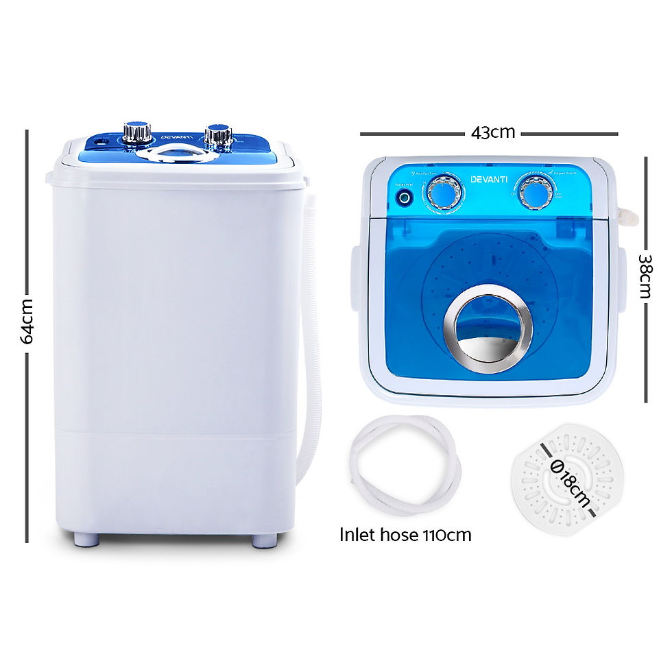 Thumbnail: Devanti Portable Washing Machine 4.6KG Blue