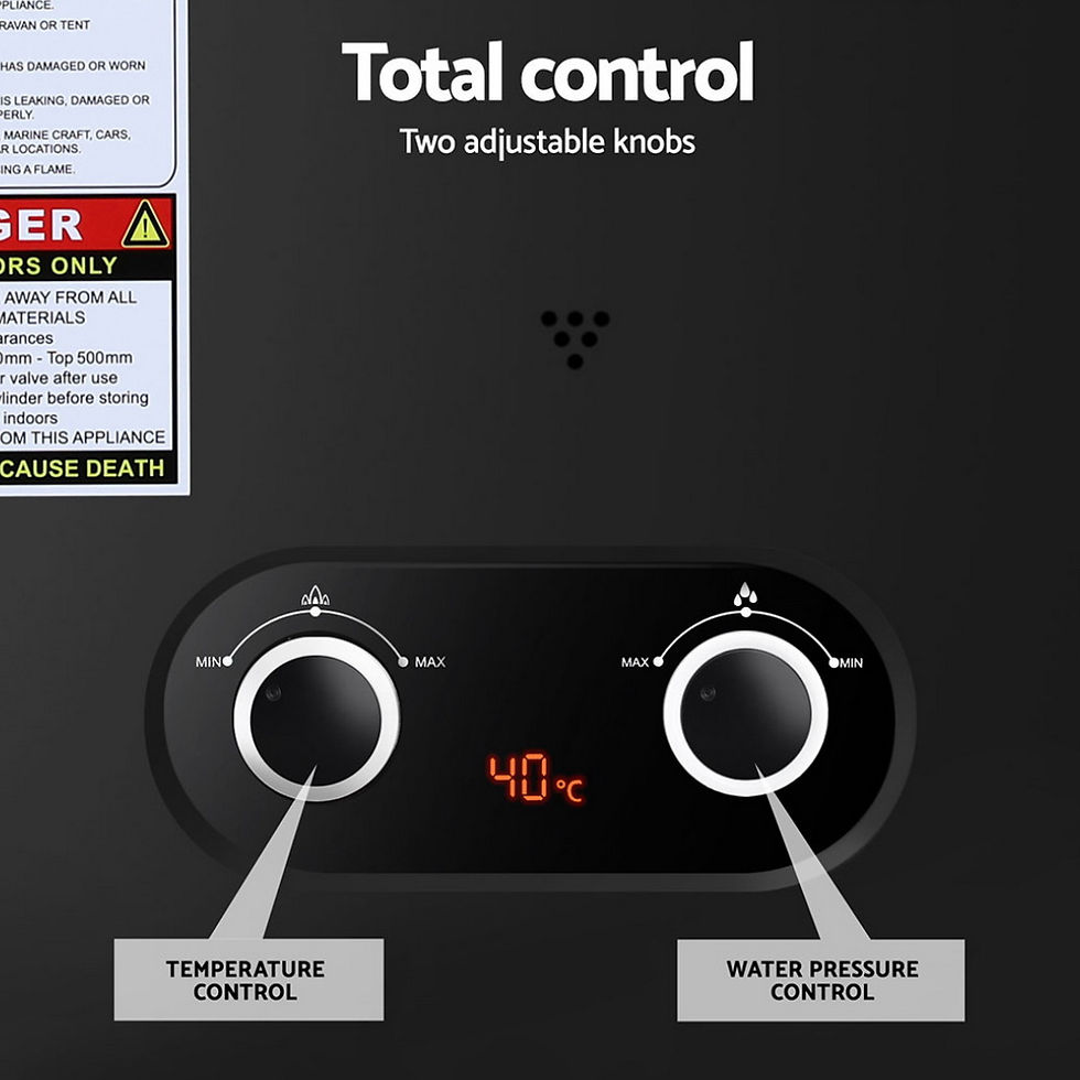 Thumbnail: Devanti Portable Gas Water Heater Black