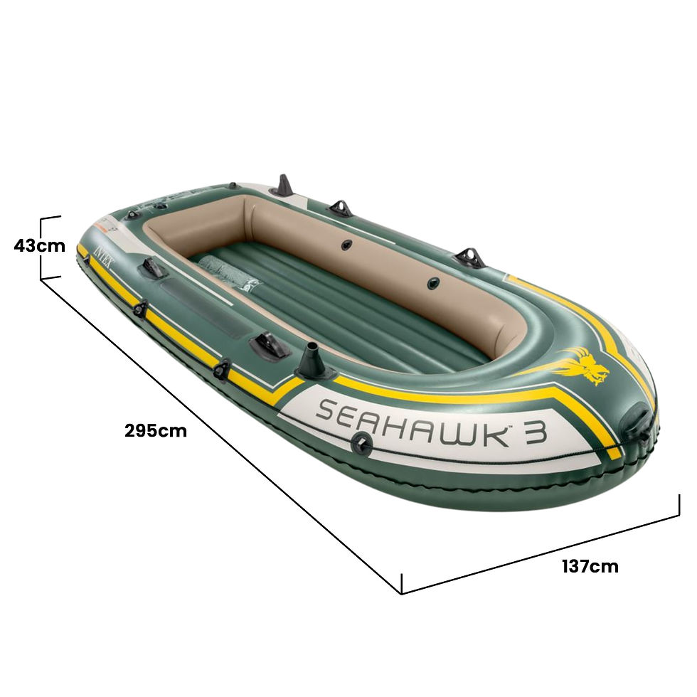 Thumbnail: Intex Seahawk 3-person Inflatable Boat Set