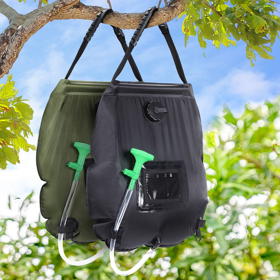 Thumbnail: Weisshorn Camping Shower Bag 20L Set of 2 Portable Green Black