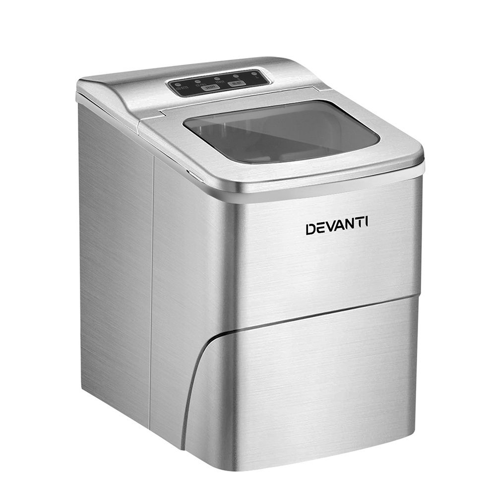 Devanti Portable Ice Cube Maker Silver