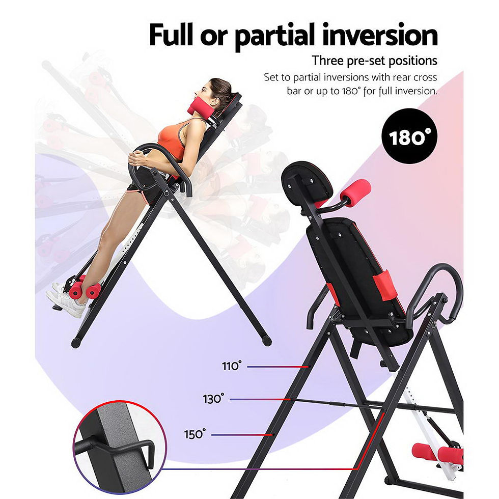 Thumbnail: Everfit Inversion Table Gravity Exercise Inverter Back Stretcher Black