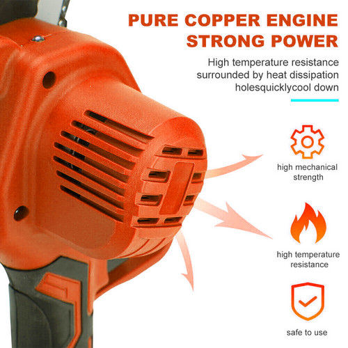 Thumbnail: 6" Mini Orange Cordless Electric Chainsaw 2 X Batteries