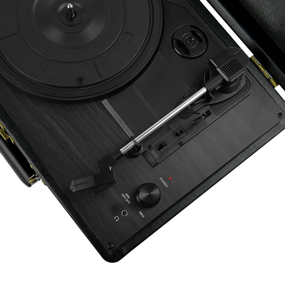 Thumbnail: MBEAT Woodstock Black Retro Turntable