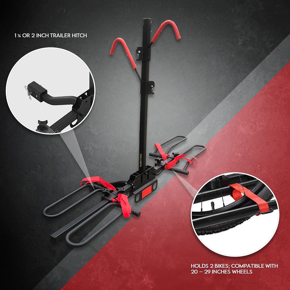 Thumbnail: 2 Bicycle Bike Rack Carrier 2" Hitch Mount Platform Foldable